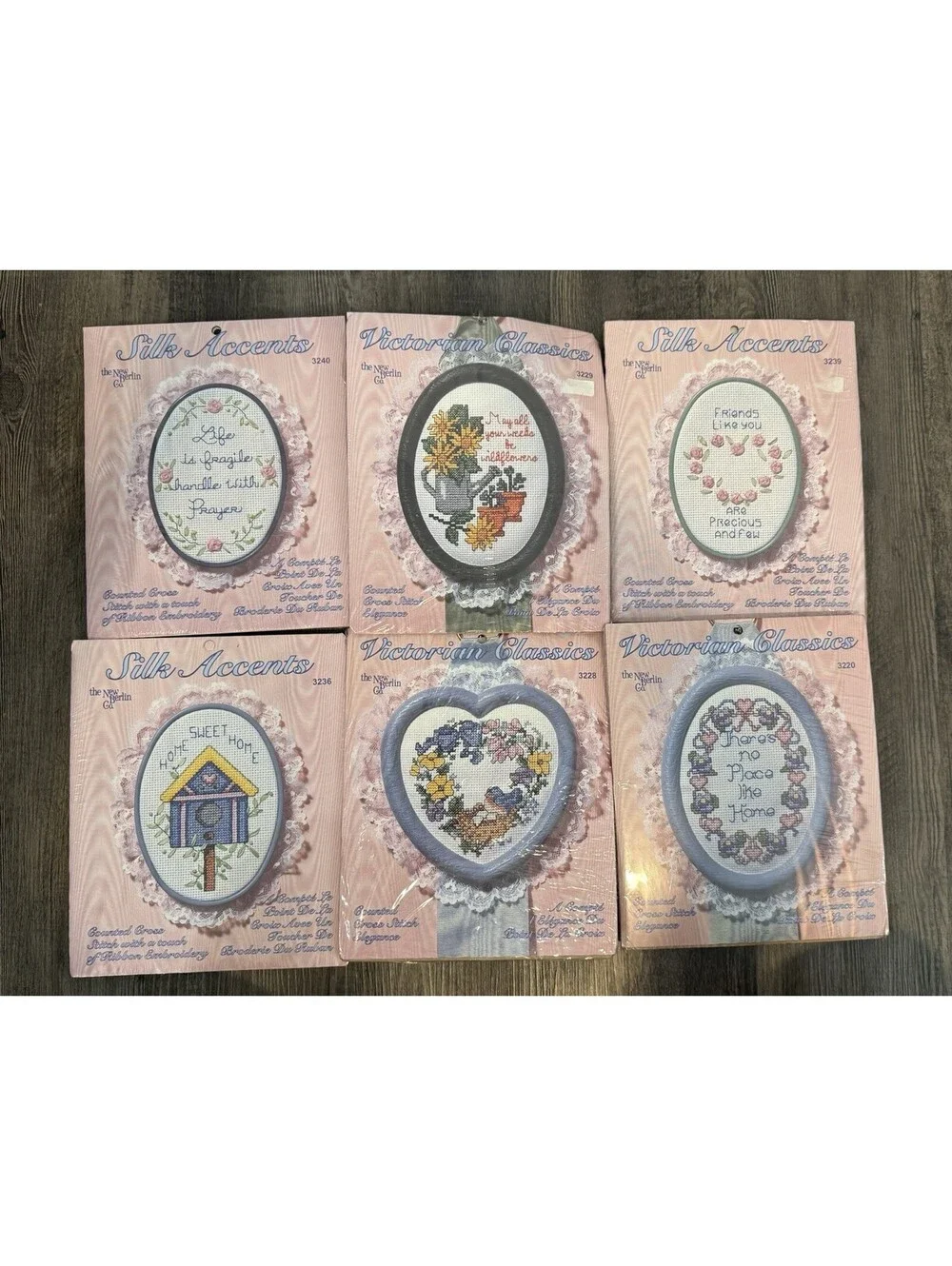 Vtg Sealed New Berlin Co Counted Cross Stitch Kits Victoria Classics Lot of 6